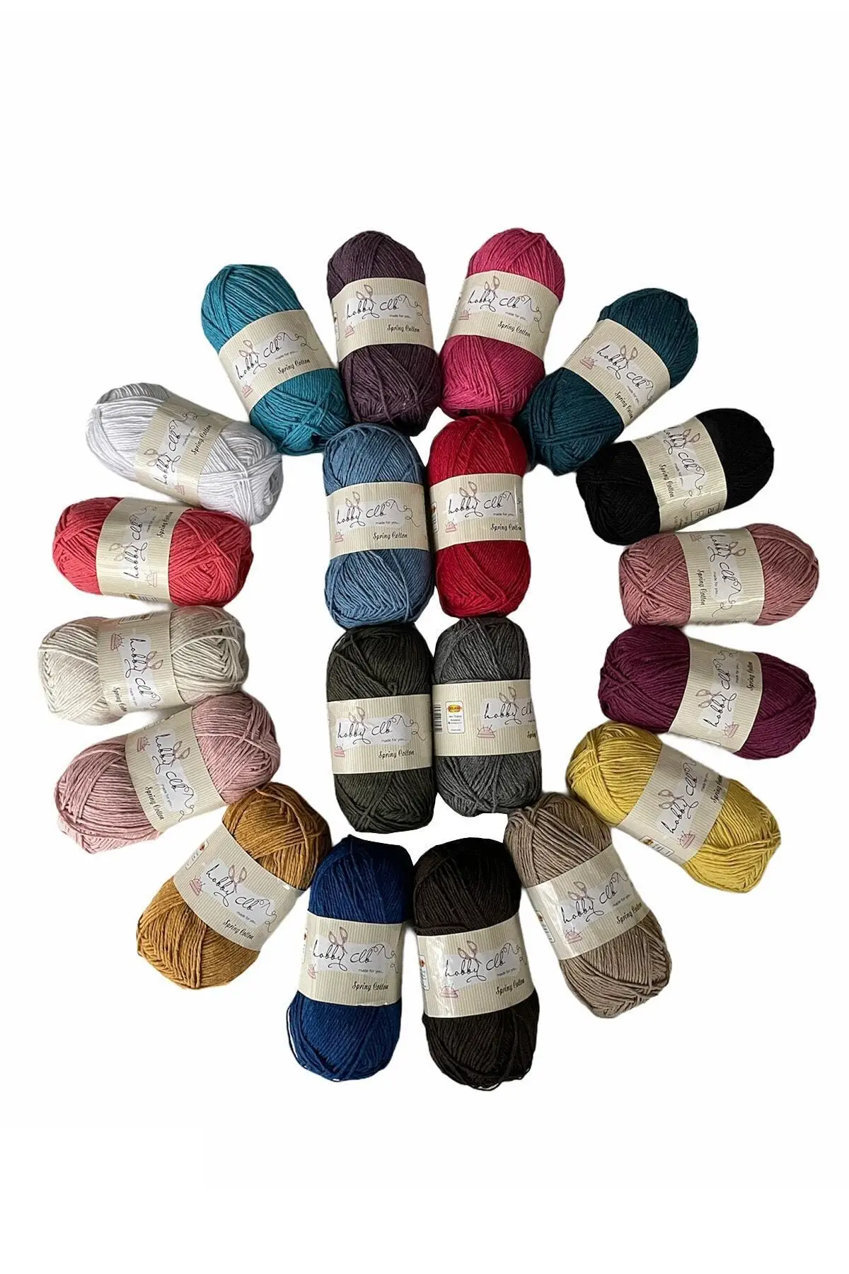 

Colorful cotton Punch and Amigurumi rope set 20 pcs knitting hobby supplies & entertainment life