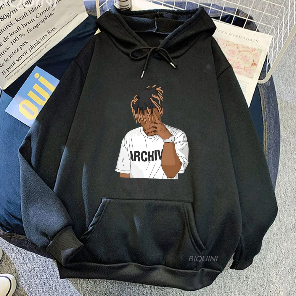 

Juice Wrldd Printing Clothes Hip Hop Streetwear for Men Sweatshirts Autumn Casual Hoodies Soft Fleece Pullovers Long Sleeve Tops