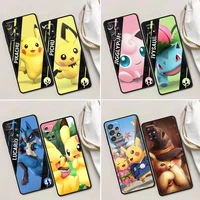 phone case for samsung galaxy a72 a52 a53 a71 a91 a51 a42 a41 note 20 ultra 9 10 plus 5g cases cover pokemon anime pichu pikachu