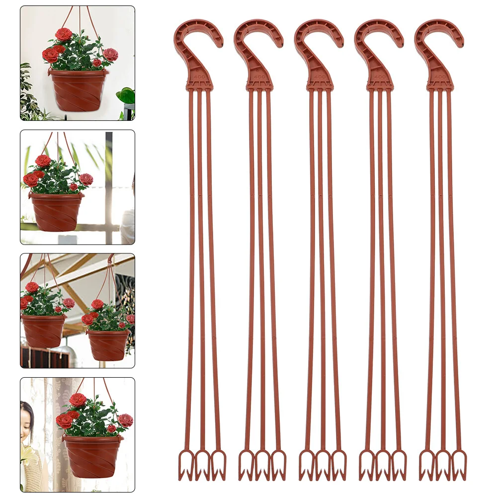 

Basket Hook Flower Pot Hooks Garden Flowerpot Hanging Support Tools Accessories Wall-mounted Planter Plastic Indoor Pots