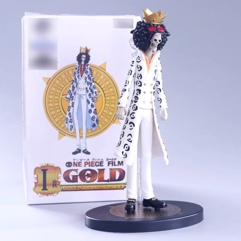 

Anime One Piece Film Gold White Clothes Brook Action Figure Toys Theater Edition Manga Statue Collectible Model Ornament Decor