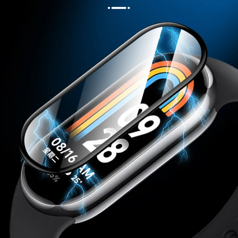 3D Screen Protector for Xiaomi Smart band 8 SmartWatch Soft HD Full Nano-coated Tempered Glass Mi band 7 6 5 4 3 film Accessorie