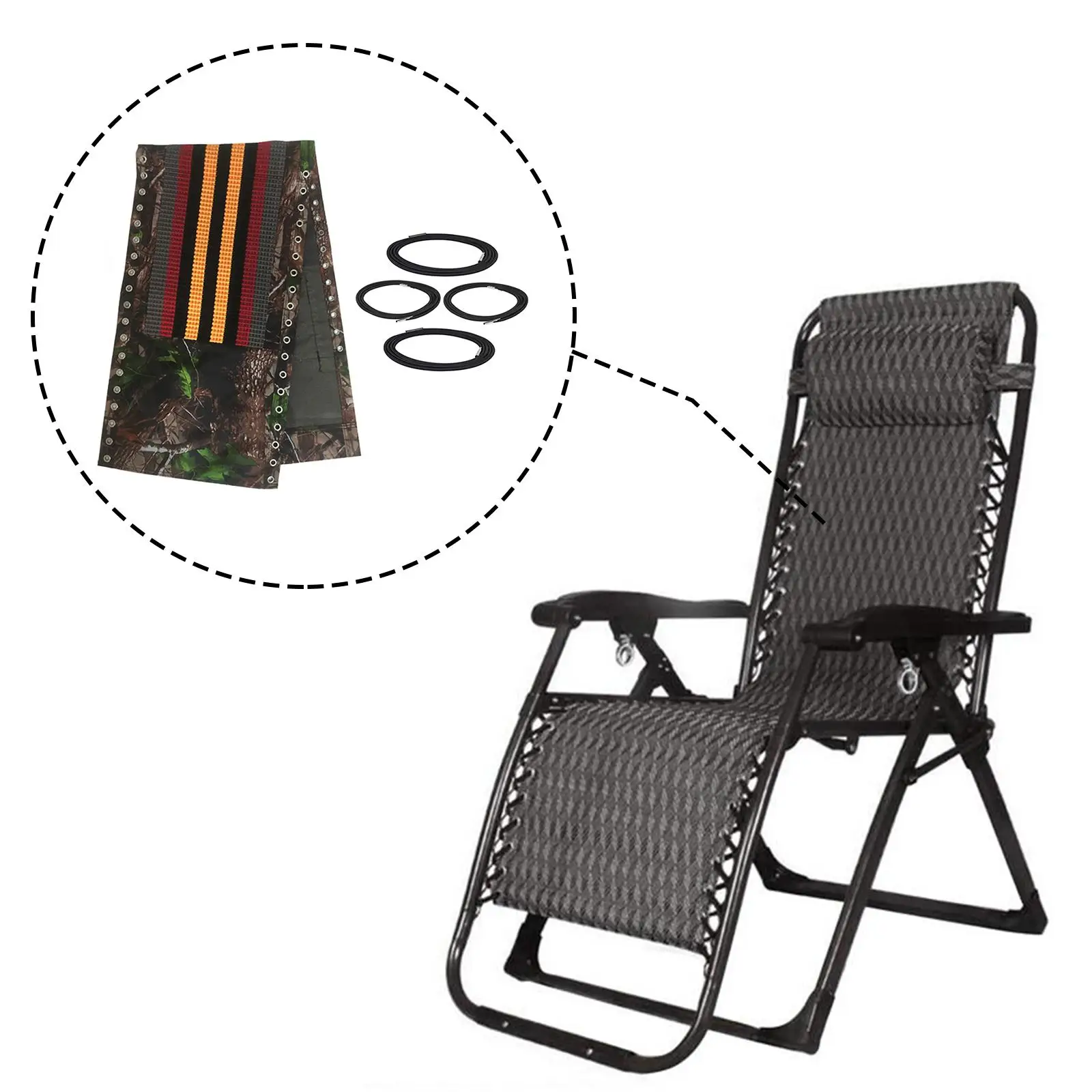 

Теплостойкая ткань для замены кресла для прочного дышащего универсального водонепроницаемого откидывающегося кресла для спины двора кемп...