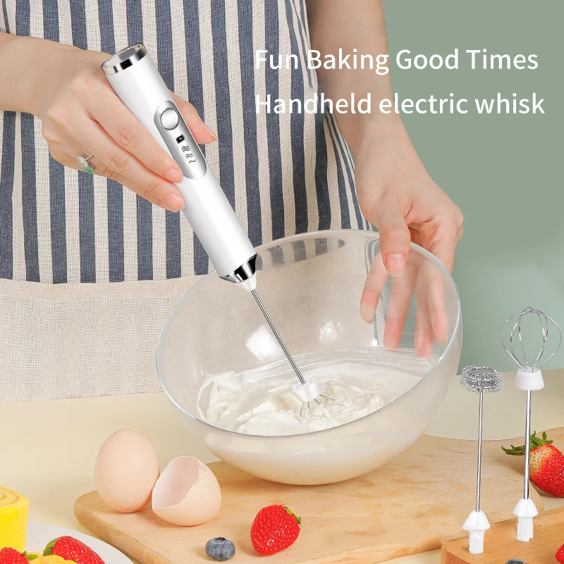 

Automatic Milk Beater Egg Beater Food Mixer Coffee Foamer Hand-held Milk Foamer High-speed Egg Beater Kitchen Utensils