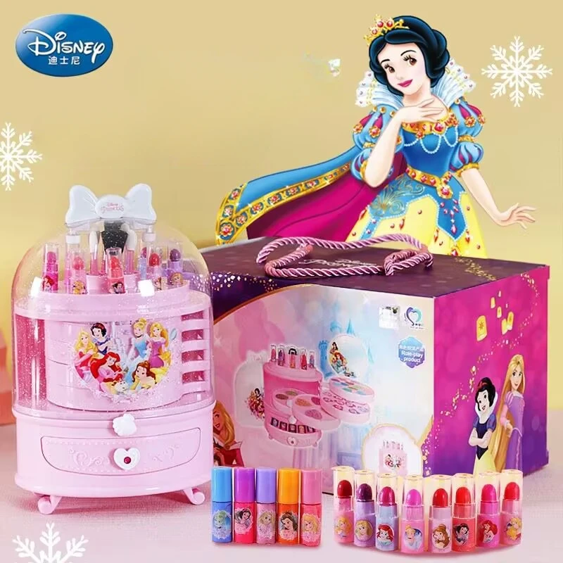 Disney милые девушки Белоснежка Принцесса Эльза реальная Косметика Макияж набор
