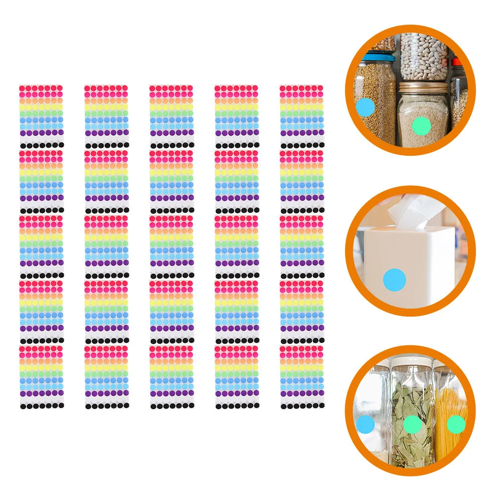 

25 листов, наклейки, маленькие круглые этикетки