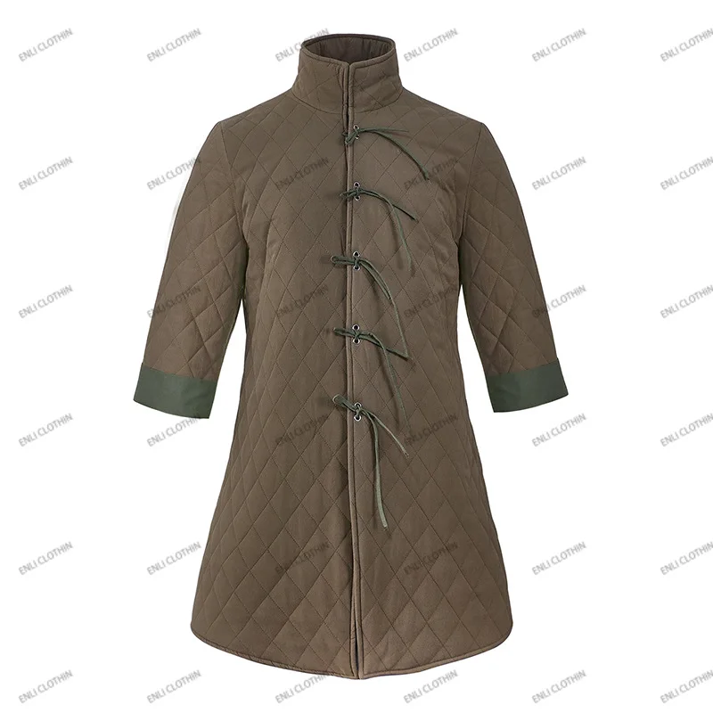 

Костюм пиджак средневековый для косплея викингов, одежда с короткими рукавами, наряд Larp Warrior Hunter, мягкая куртка для взрослых мужчин