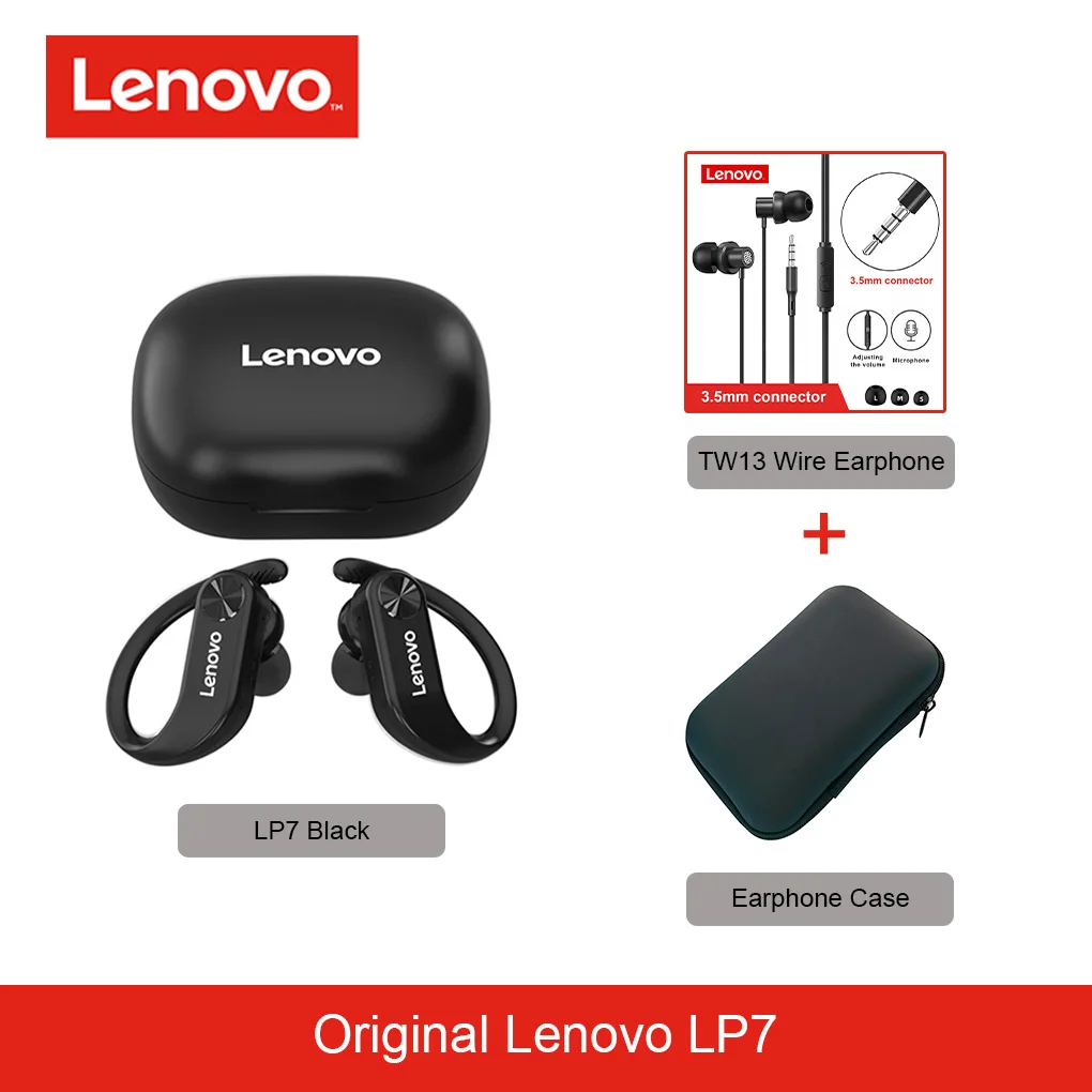 

Lenovo TWS Wireless Headphone Sport Waterproof Noise Reduction Bluetooth 5.0 Earphone HiFi Stereo Music Earbuds Headset With Mic