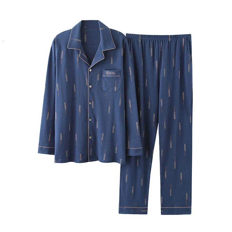 Pajama Sets Men's Winter Sleep Lounge Home Wear Pajama Man Long Sleeve Homewear Comfortable Plaid Night Warm House Clothes