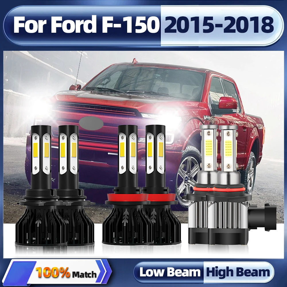 

360W 60000LM LED 6000K HB3 9005 H11 Turbo Led Car Headlight CSP CHIP Auto Fog Light Bulbs For Ford F-150 2015 2016 2017 2018