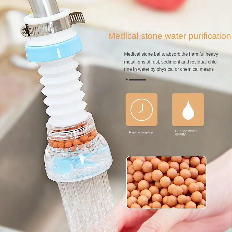 

Faucet Rotary Drainer Can Be Extended Maifan Stone Filter Shower Shower Home Kitchen Splash-proof Water Filter Water Purifier