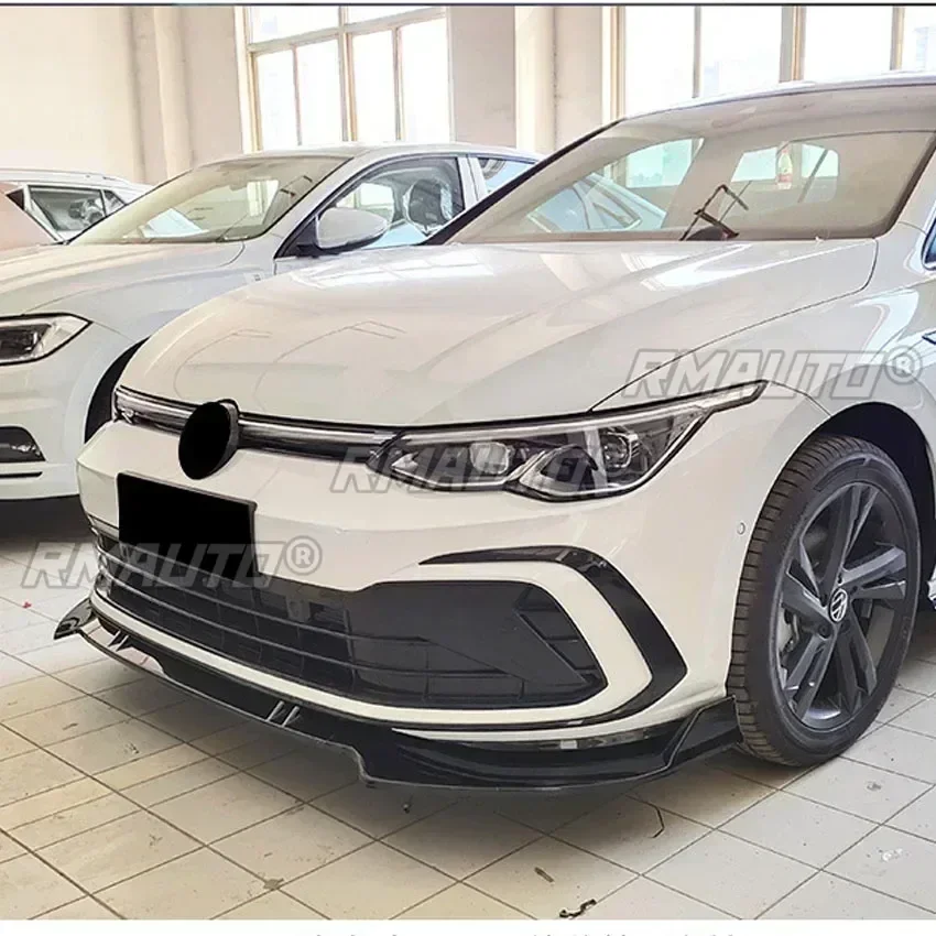 Для VW Golf MK8 GTI R-Line 2021-2023 комплект Кузова бампера сплиттер глянцевый черный