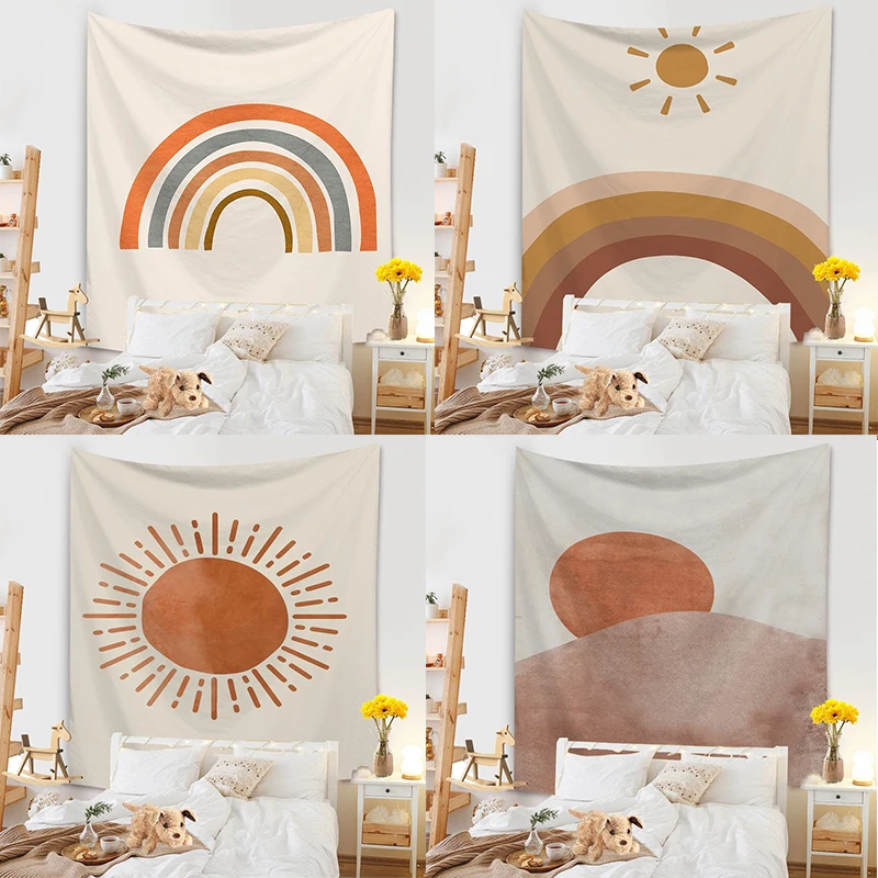 

Bohemian style tapestries, wall decoration fabric hanging pictures, bedroom bedside background wall hanging cloth
