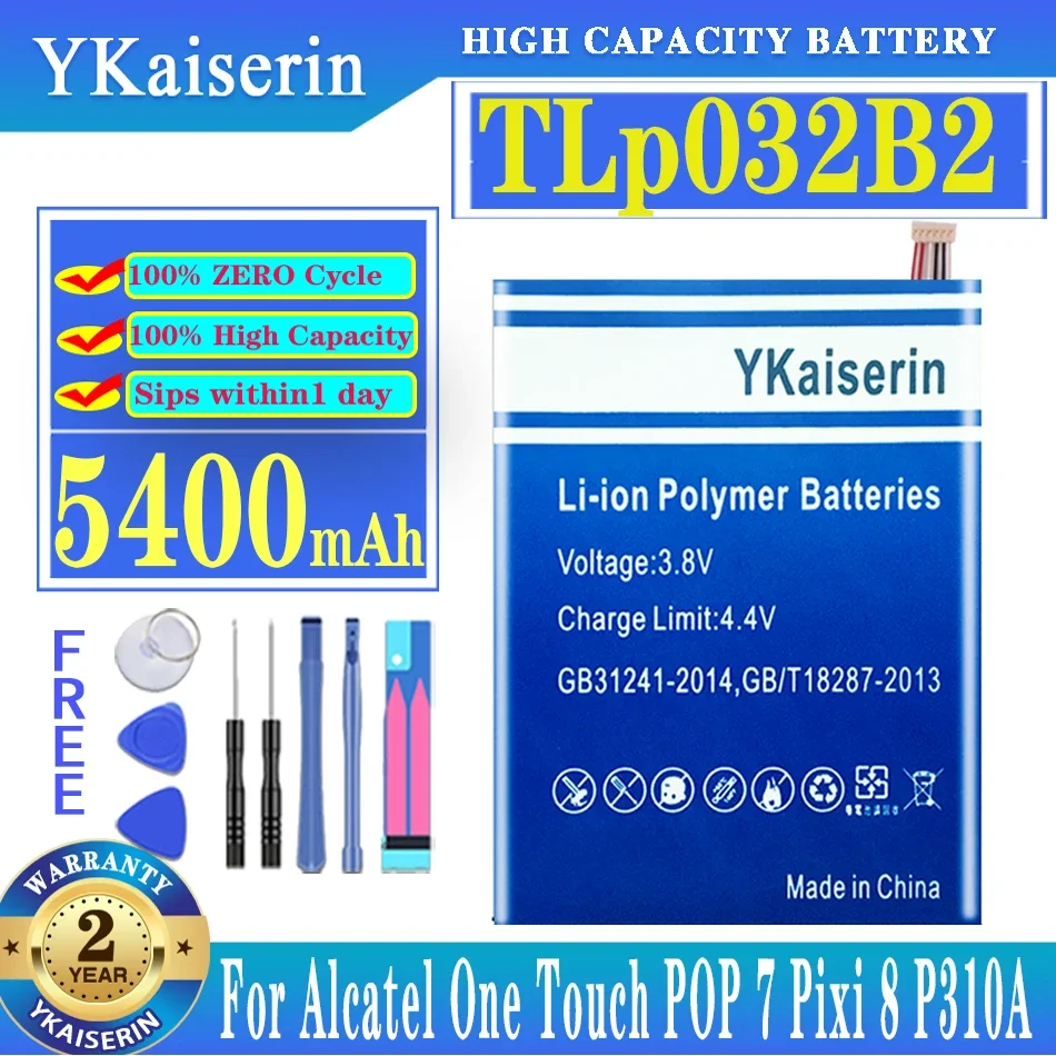 Аккумулятор YKaiserin 5400 мАч для Alcatel One Touch POP 7 Pixi 8 P310A