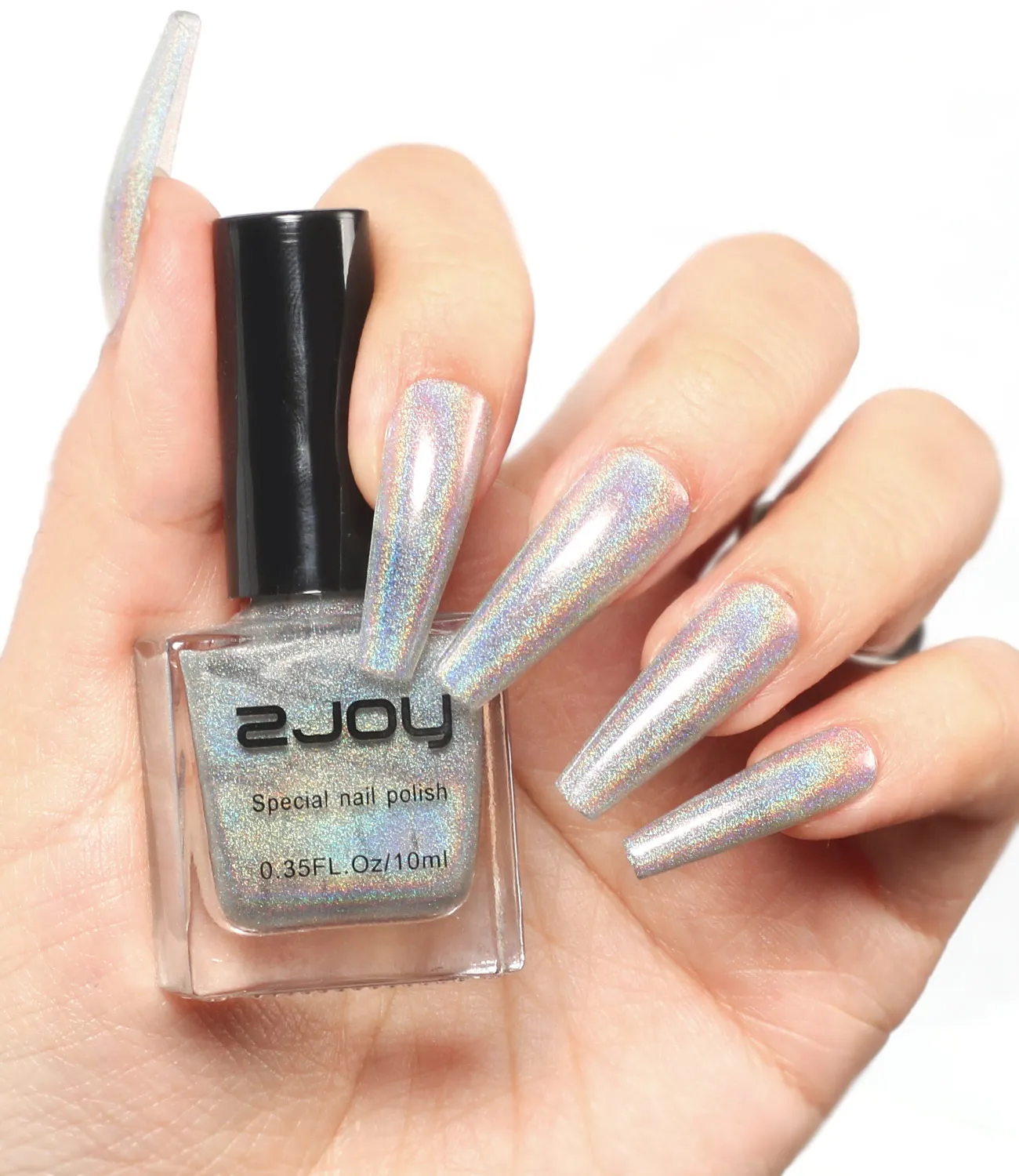 

Holographic Nail Polish, Gorgeous Glossy Holographic Halo Glitter Polish Nail Art Nail Pigment Diamond Laser Nail Polish