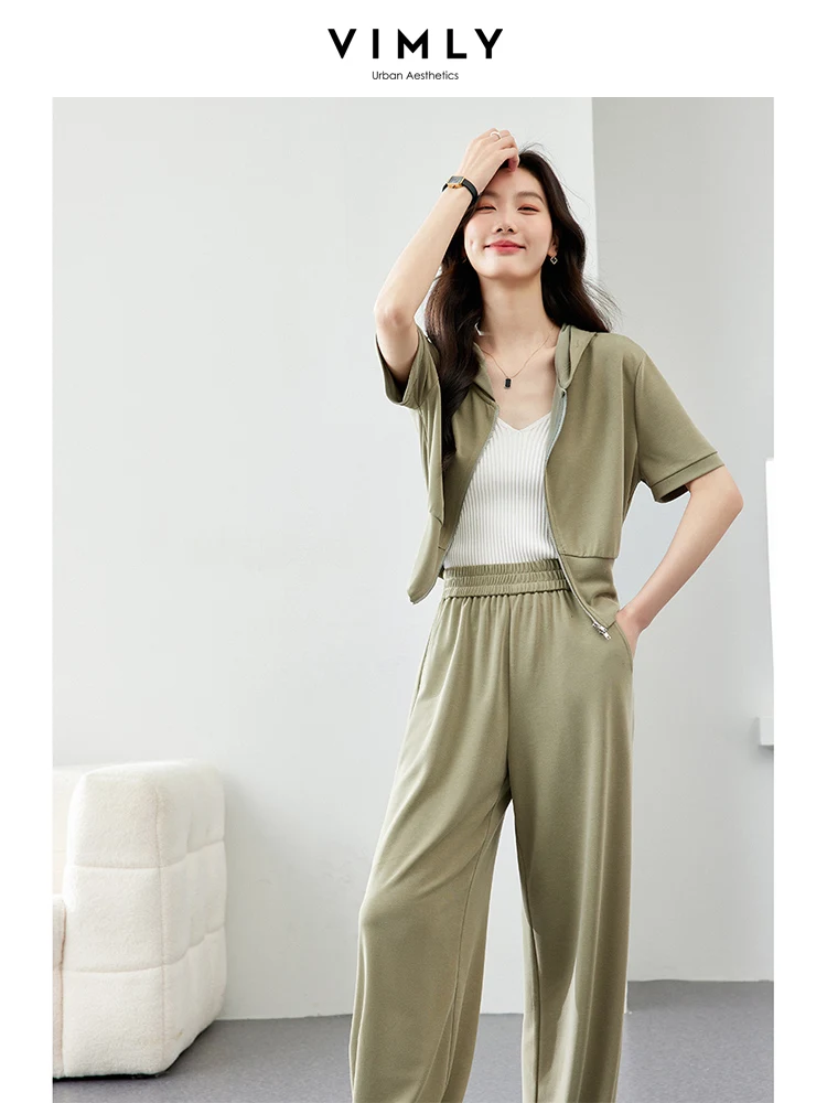 Женский летний спортивный костюм из 2 предметов однотонная Спортивная толстовка