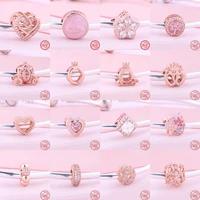 2022 new original 925 silver sparkling heart openwork mom beads rose gold charm fit brand charms bracelets women jewelry gifts
