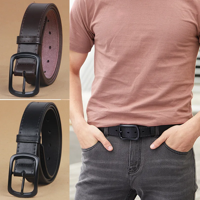 Belt Youth Needle Buckle Belt Men's Wide Business Suit Youth Belt Temperament Boy Fashion Versatile