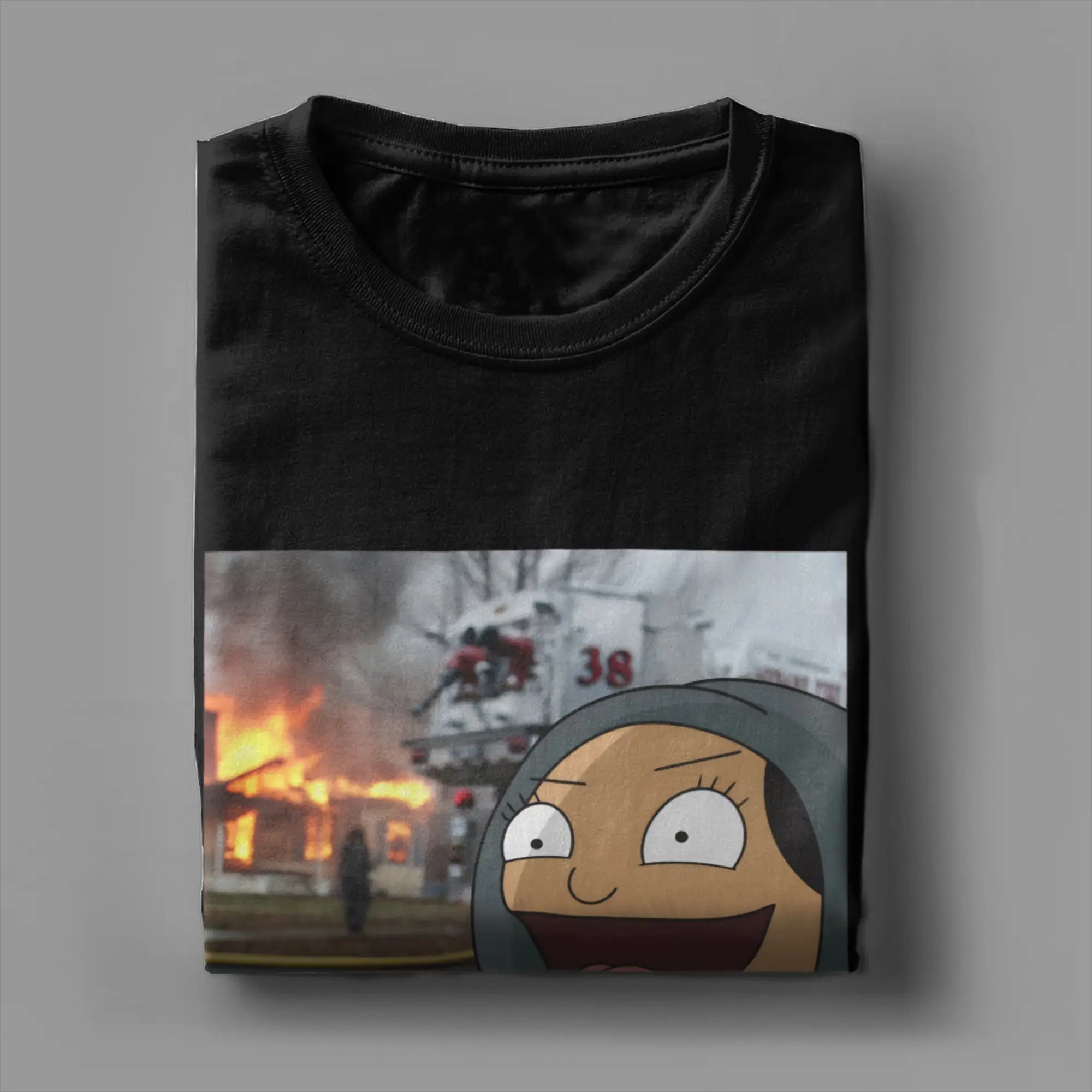 Фото Футболка Bob Burgers Burgers Memes Louise Fire, летние футболки, хлопковая футболка в стиле Харадзюку для пар, топы с короткими рукавами и узором №4