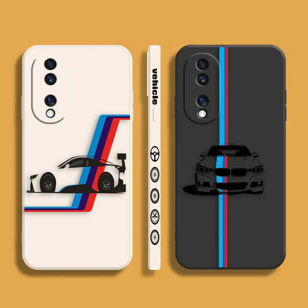 

Blue Violet Red Sports Car Phone Case For Honor 8X 9 10 20 30 30S 50 50 60 60 70 80 80 GT SE 5G PRO PLUS Colour Liquid Case Capa