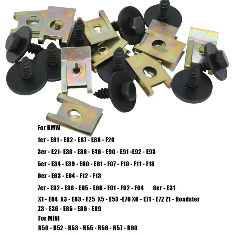 

U Nut Mud Flaps Clips For BMW Speed Fastener Undertray Sheet New High quality