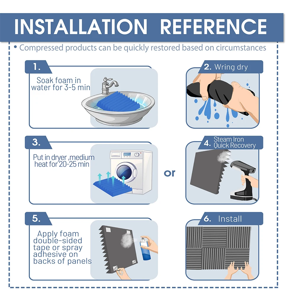 6/12/24 шт. звукоизоляционная губка самоклеящийся акустический изоляционный
