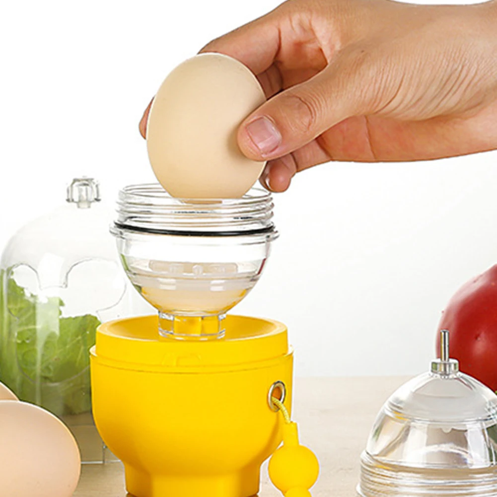New Hand Powered Golden Egg Maker Inside Mixer Kitchen Cooking Gadget Portable Egg Cooker Tool Egg Scrambler Shaker