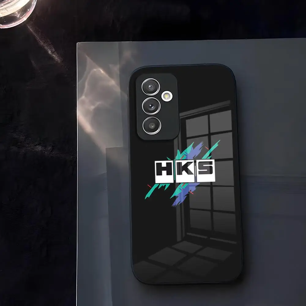 Фото Чехол для телефона HKS JDM в стиле спортивного автомобиля, стеклянный, для Samsung Galaxy S26 S25 S24 S23 Ultra Fe Plus A16 A17 A37 A57 A15 A25 A35 №3