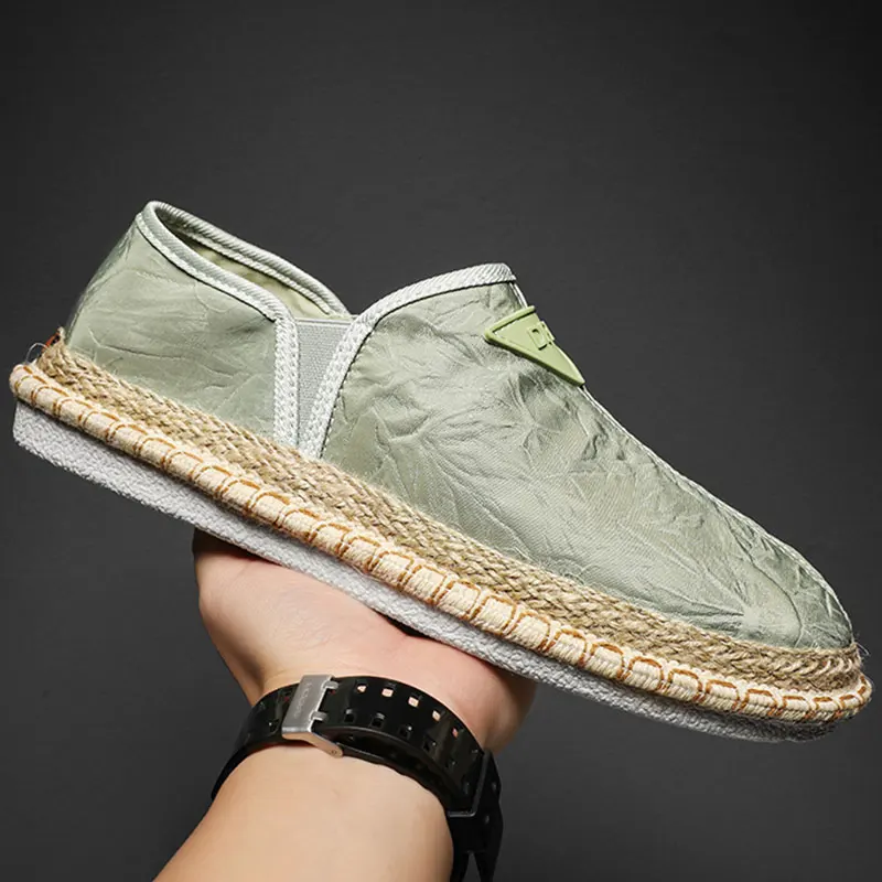 Мужские холщовые туфли эспадрильи летняя дышащая классическая мужская