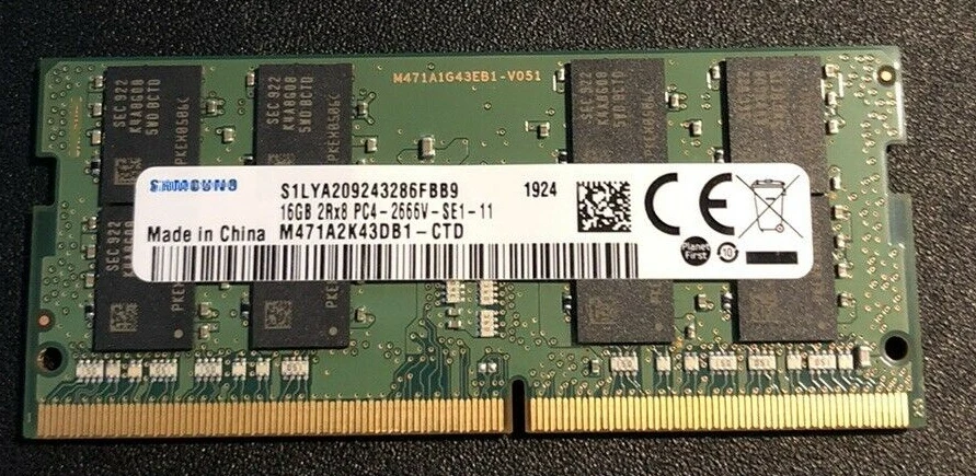 

RAM 16G 2RX8 PC4-2666V DDR4 2667 M471A2K43DB1-CTD notebook memory