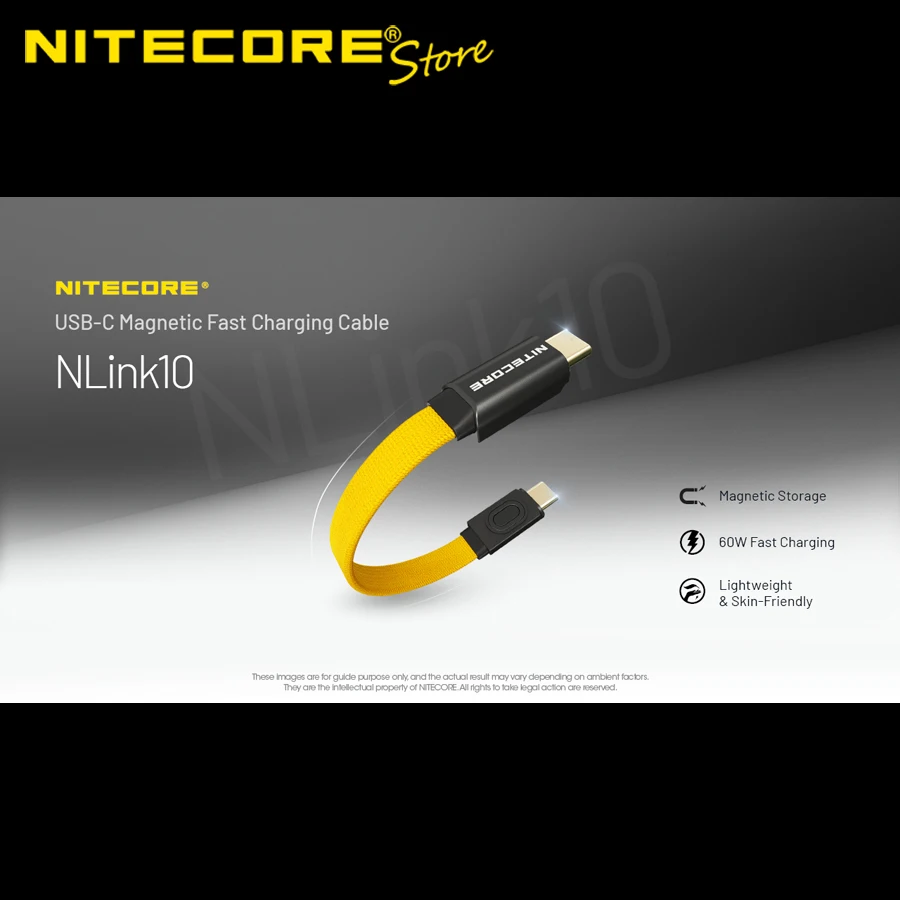 Фото Магнитный кабель NITECORE NLink10 Type USB-C - USB-C 60W для быстрой зарядки №1