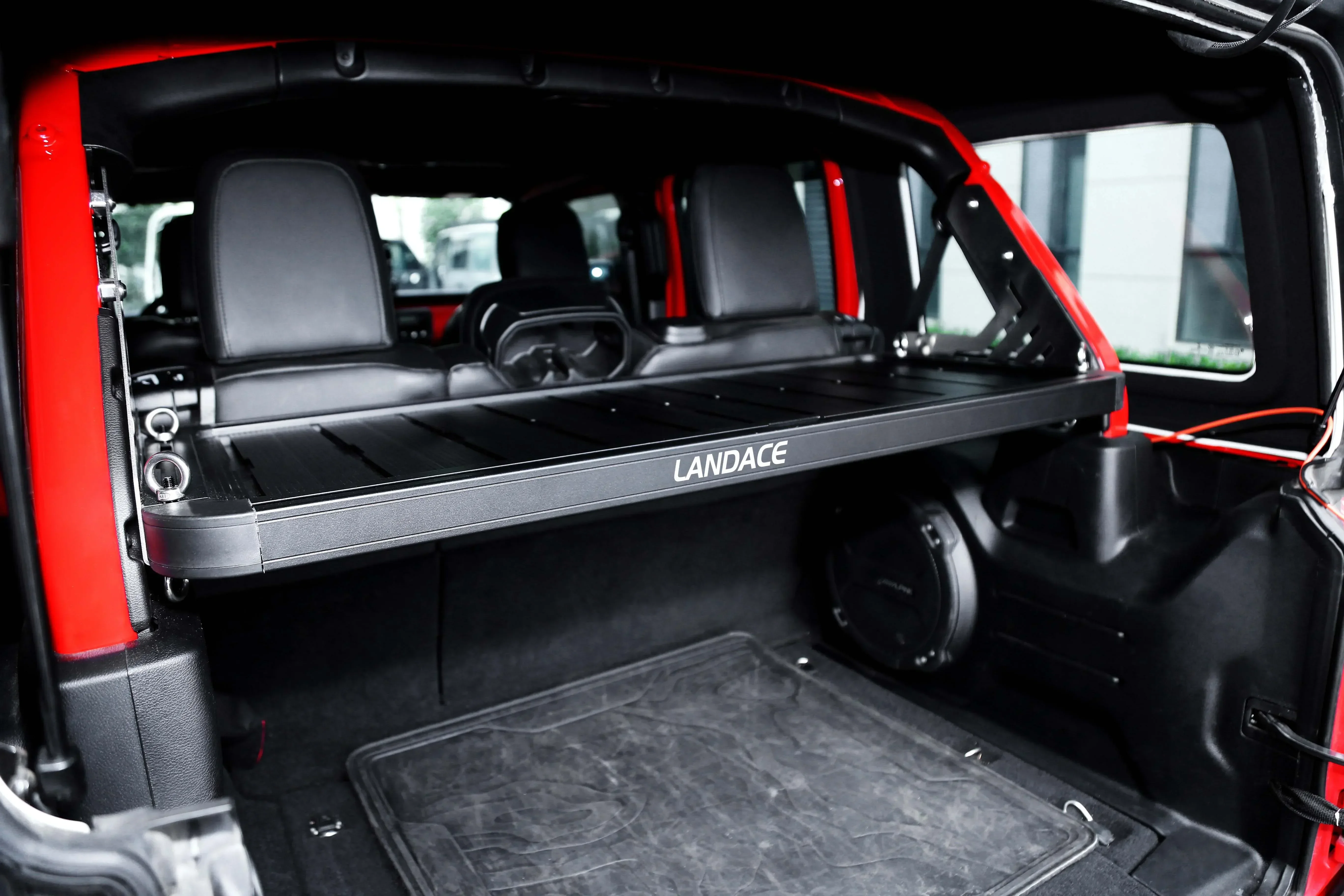 Фото Бестселлер FirstTable De Camping Multifonctionnelle En Aluminium Pour Jeep Wrangler JL, Étagère De Rangement De Coffre, №2