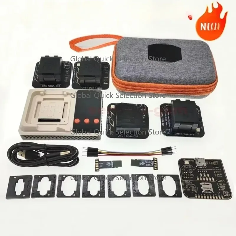 Фото Оригинальный набор инструментов F64 Flash 64 Ultra Tool Box Full Set с UFS BGA 153, UFS BGA 254, UFS BGA 297, EMMC 254 №2