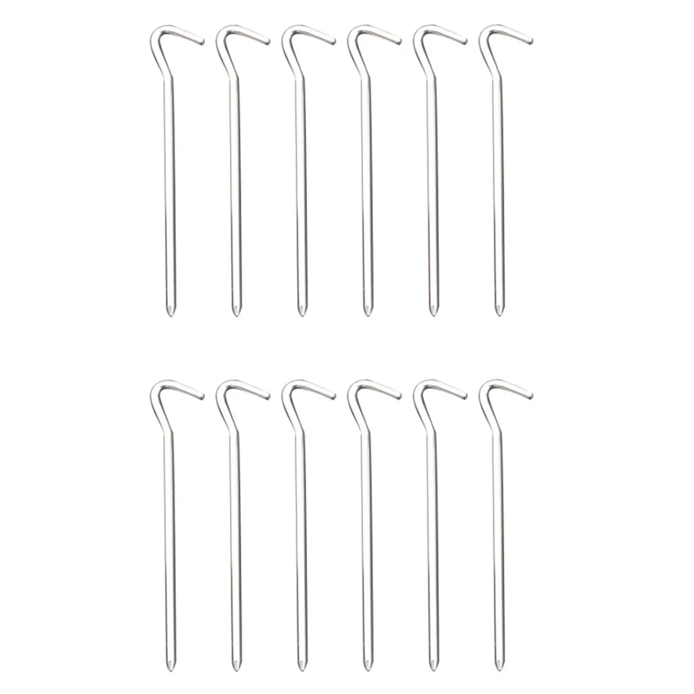 

Tent Stakes Garden Metal Pegs Anchors Stake Sand Long Tarp Camping Heavy Duty Outdoor Ground Spikes Accessories Yard