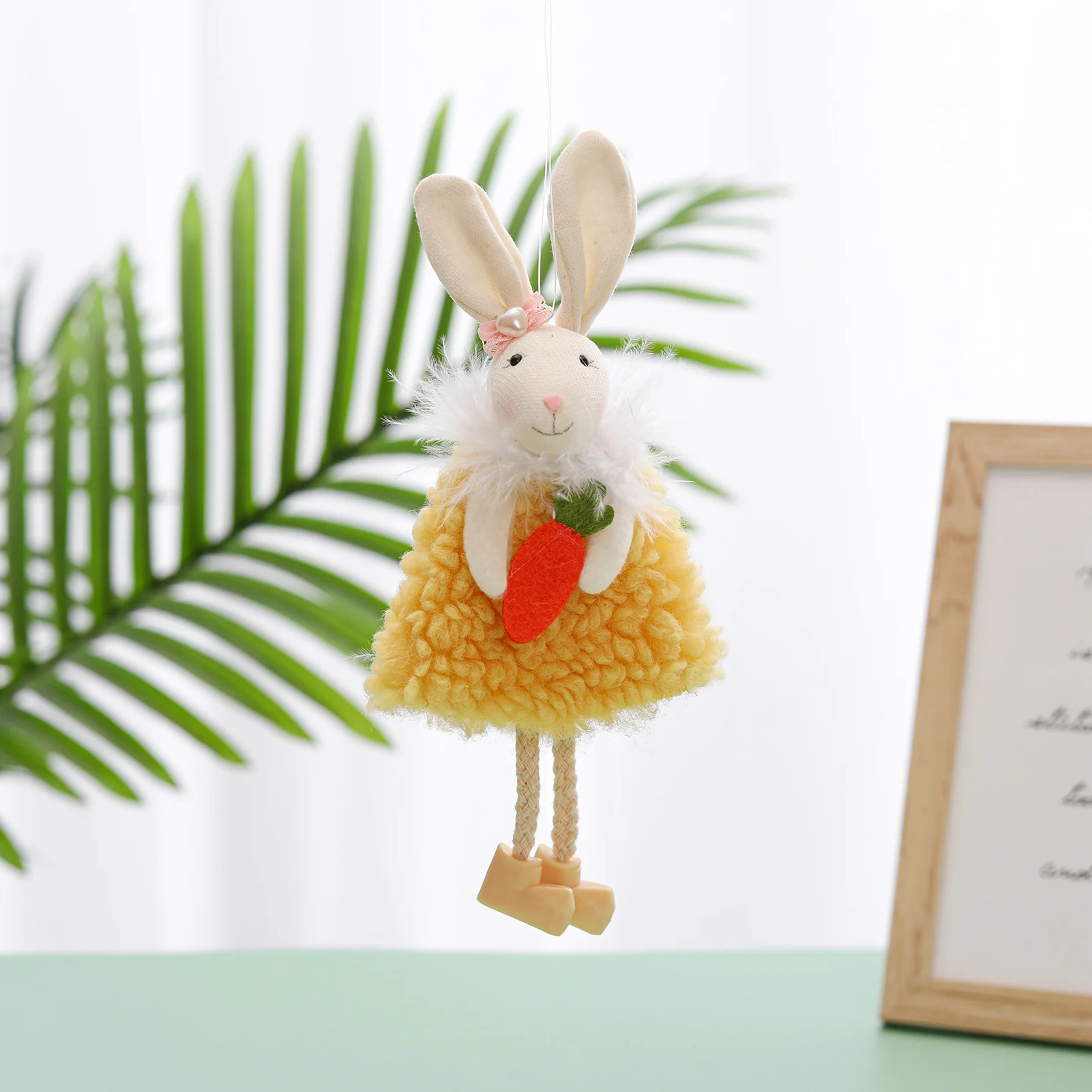 

Easter Tree Ornaments Easter Ornaments 4Pcs Cute Bunny Decorations Rabbit Doll Holding Egg And Carrot Multicolored Hang Ornament