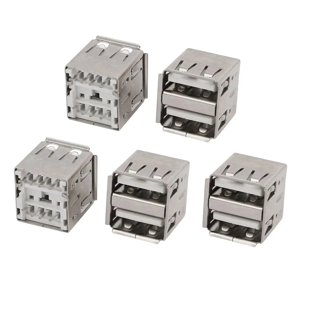 

USB Female Type-A 2.0 Jack 8-Terminal 180 Degree PCB Socket Connector 5pcs