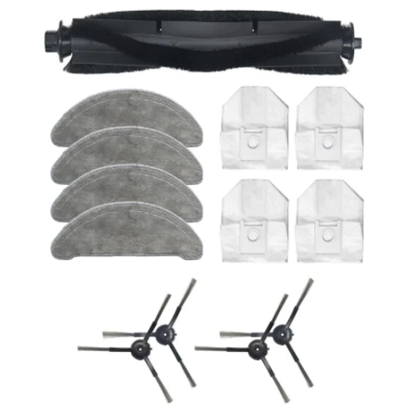 

13PC For Xiaomi Roidmi EVE Plus Sweeper Parts Side Brush Kit Main Brush Dust Bag Mop Rag Vacuum Cleaner Accessories
