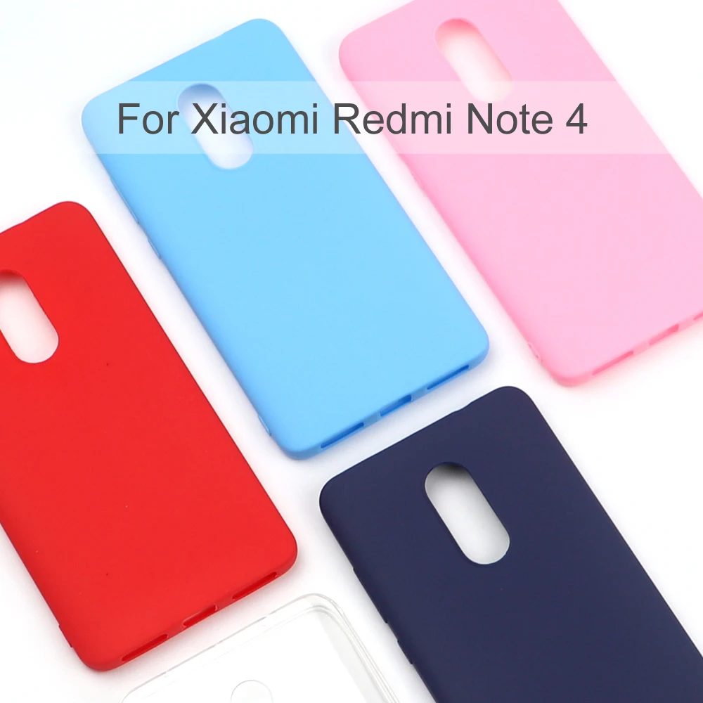 

Silicone Case For Xiaomi Redmi Note 4 Mobile Phone TPU Soft Back Case Cover Coque Funda