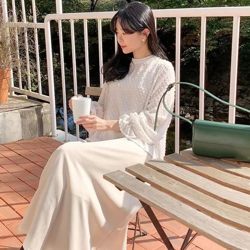 Шикарный осенний Элегантный комплект во французском стиле рубашка с трехмерными