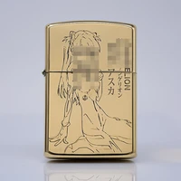 zorro female soldier kerosene lighter pure copper carved animation windproof collection play boutique smoking gifts