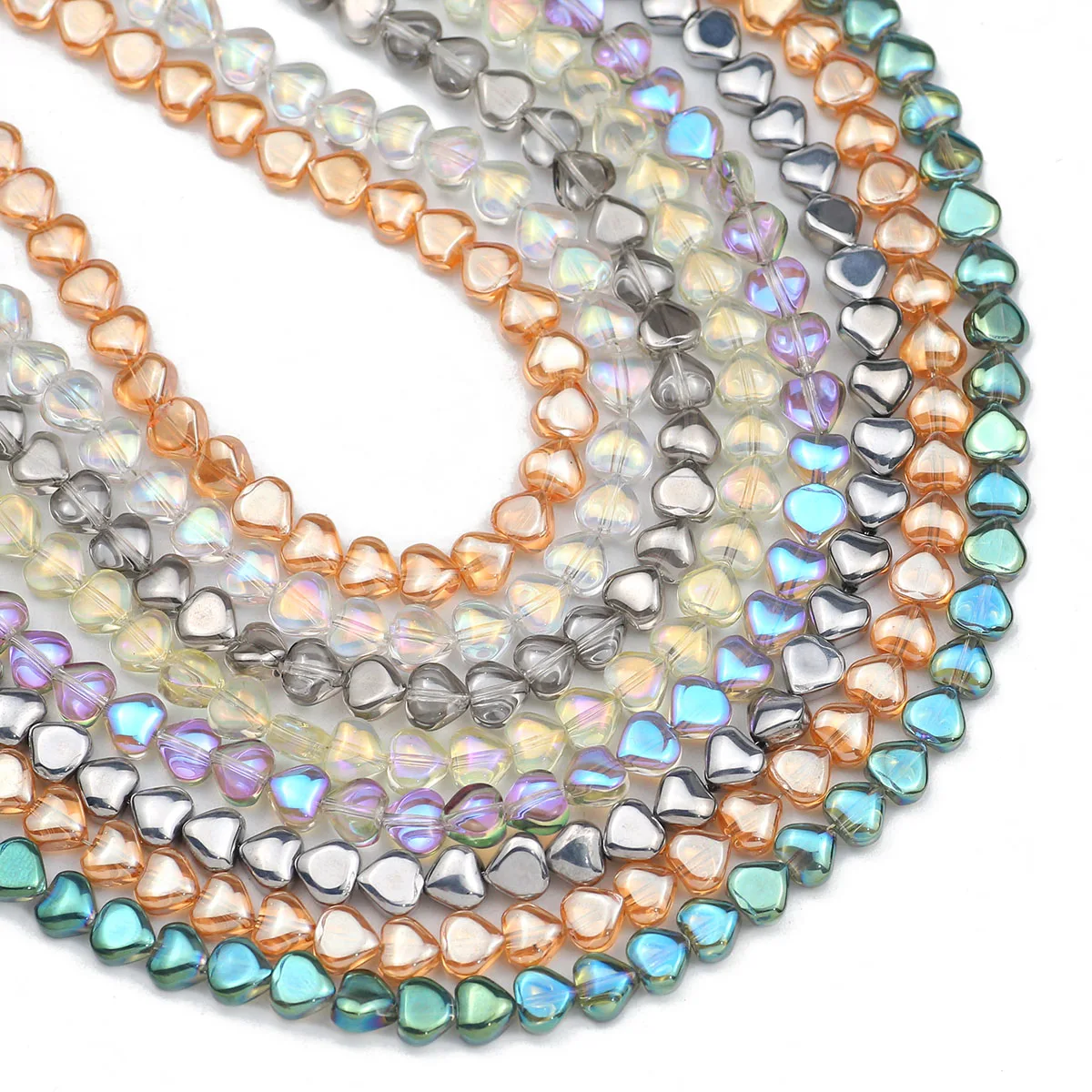 6 мм 105 шт. в форме сердца Хрустальное стекло AB цветное покрытие сделай сам бусины