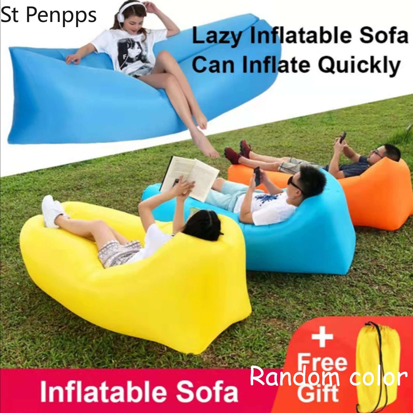 

Camping Chair Beach Picnic Inflatable Sofa Lazy Ultralight Down Sleeping Bag Air Bed Inflatable Sofa Lounger Outdoor Furniture