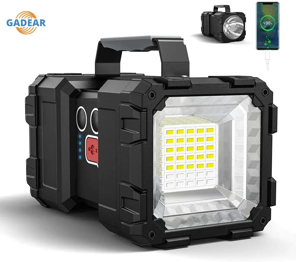 

Super Bright XHP100 LED Usb Rechargeable Double Head Searchlight Handheld Flashlight Work Spotlight Floodling Light XHP70 Torch