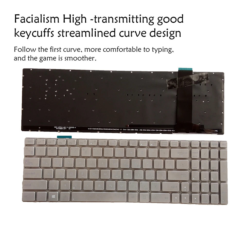 

Безрамная Замена клавиатуры ноутбука высокая прозрачность клавиатура аксессуары Замена для ASUS N550 подсветка