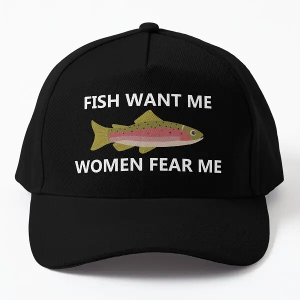 

Бейсболка Fish Want Me для женщин и мужчин, повседневная Кепка с рисунком, цвет черный, цвет черный