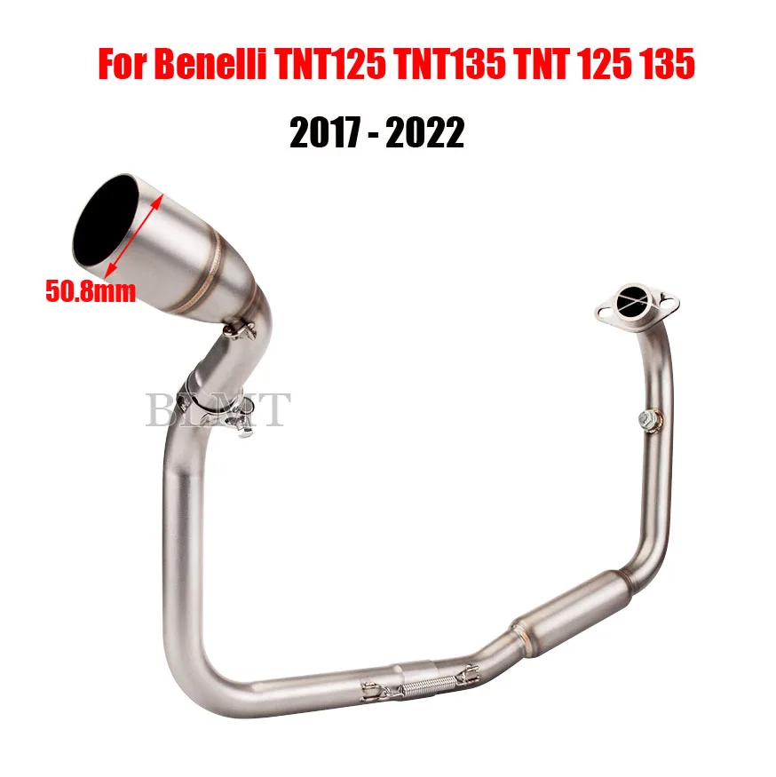 

Модификация выхлопных газов мотоцикла, передняя средняя Соединительная труба, 51 мм глушитель, скользящий для Benelli TNT125 TNT135 TNT 125 135 2017 - 2022