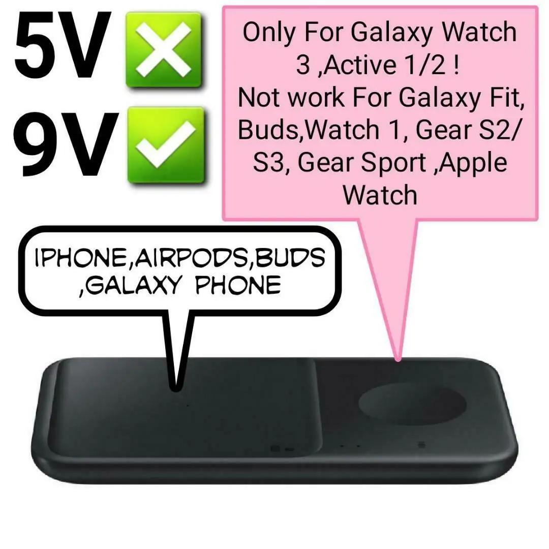 original samsung 2in1 wireless charger pad duo ep p4300 for iphone galaxy series phones for buds series earbuds galaxy watch 43 free global shipping