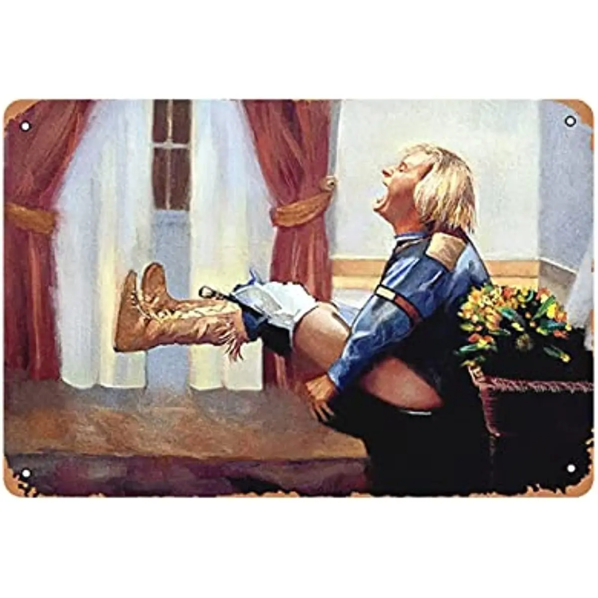 

Metal Tin Sign Vintage Dumber Bathroom Classic Movie Funny Toilet Bathroom Personalized for Home, Living Room