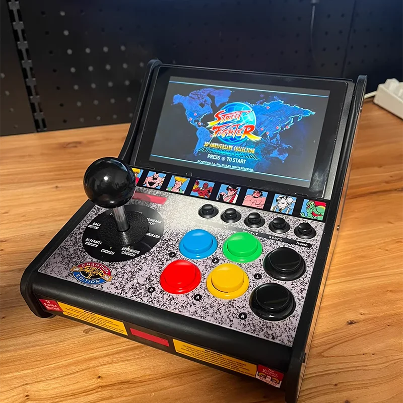Фото Switch Arcade Stick & Dock — портативный игровой опыт в стиле ретро. Быстросменные темы для планшета ns. №1