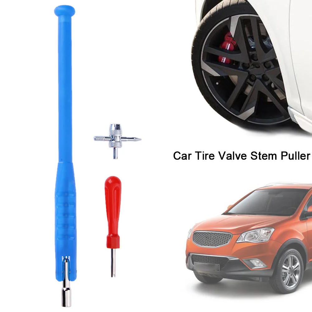 

Car Tire Valve Stem Puller Tool Wheel Auto Metal Tube Tire Repair Tools Mounting Pull Rod Plastic Tyre Valve Removal Wrench Tool